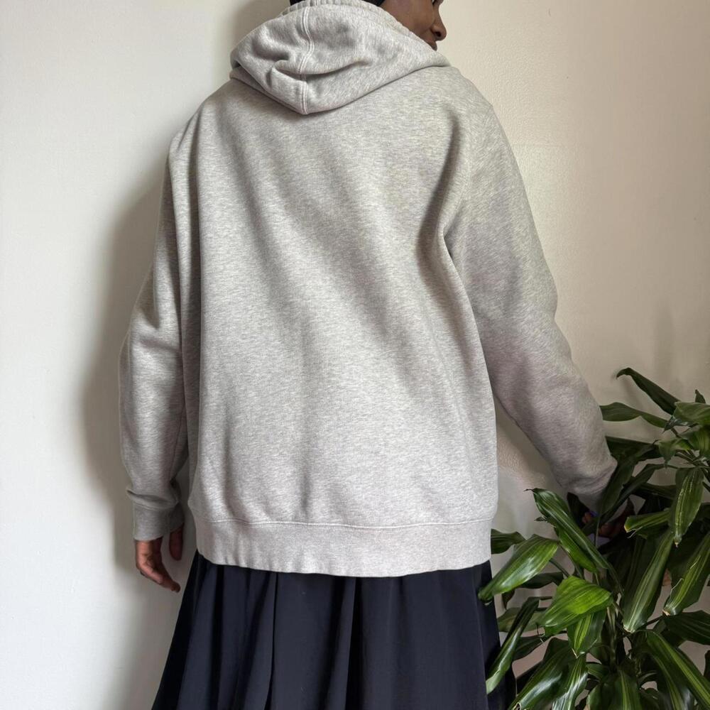 Vintage Lands End unisex oversized grey zip up hoodie size L - Picture 6 of 6